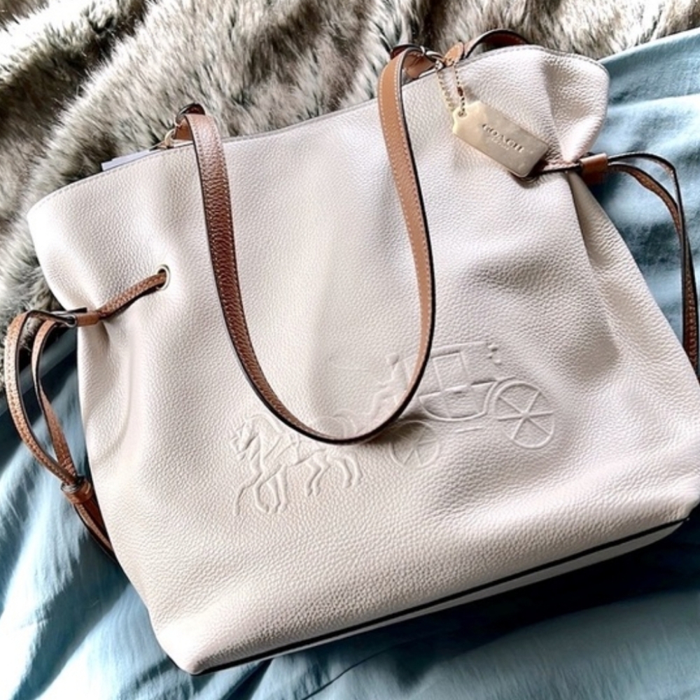 🥰EUC Coach Andy CA165 Stagecoach Pebble Leather Oversized Shoulder Tote Bag